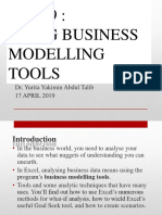 Topic 9: Using Business Modelling Tools: Dr. Yurita Yakimin Abdul Talib 17 APRIL 2019