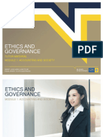 Ethics and Governance: Tutor Material Module 1: Accounting and Society
