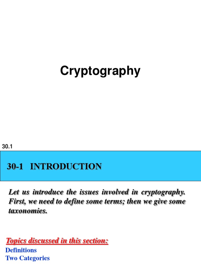 Overview of Cryptography Techniques | PDF | Cipher | Cryptography