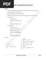 Module 5: Looping and Logical Constructs: If..else