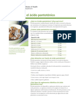 PantothenicAcid DatosEnEspanol