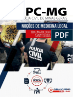 PC-MG Polícia Civil de Minas Gerais Noções de Medicina Legal Traumatologia e Tanatologia