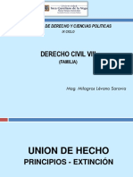 Unión de Hecho - Principios - Extinción