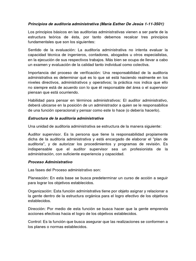 Principios De Auditoria Pdf
