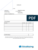 Consulting Services Estimate Template