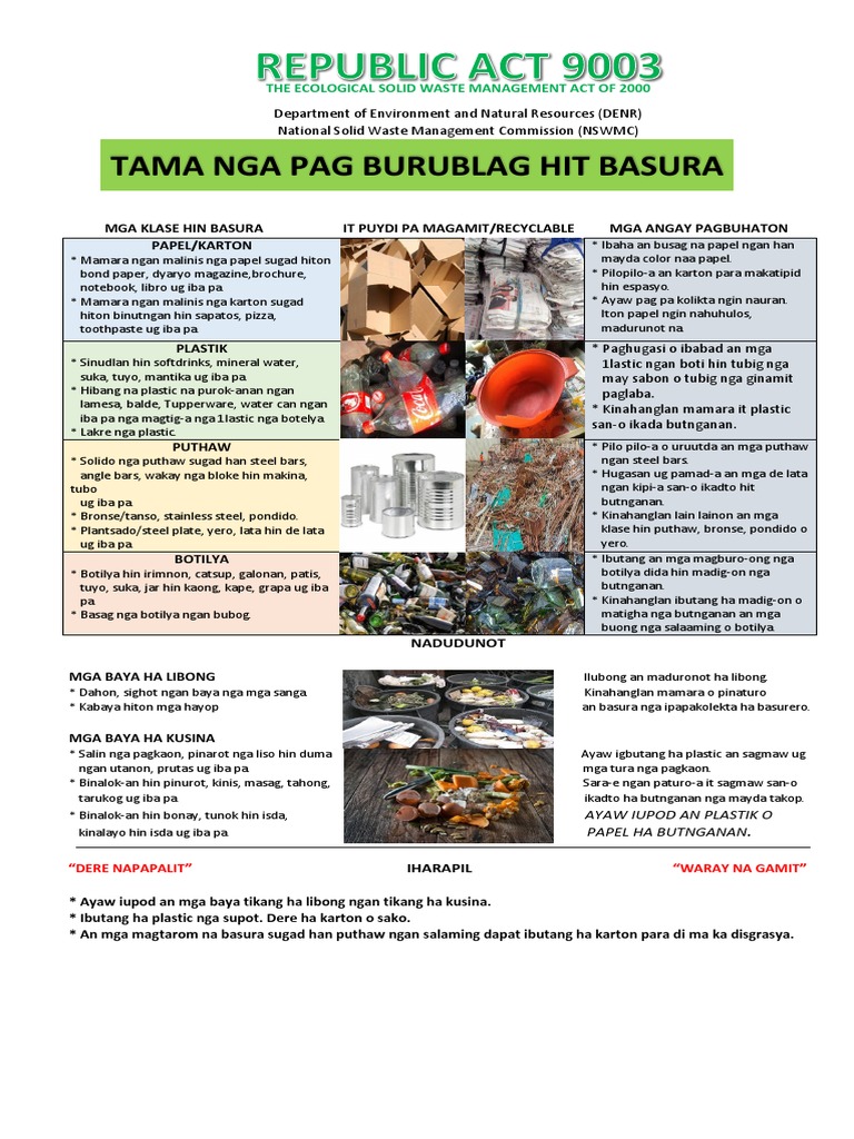 The Ecological Solid Waste Management Act of 2000 PDF