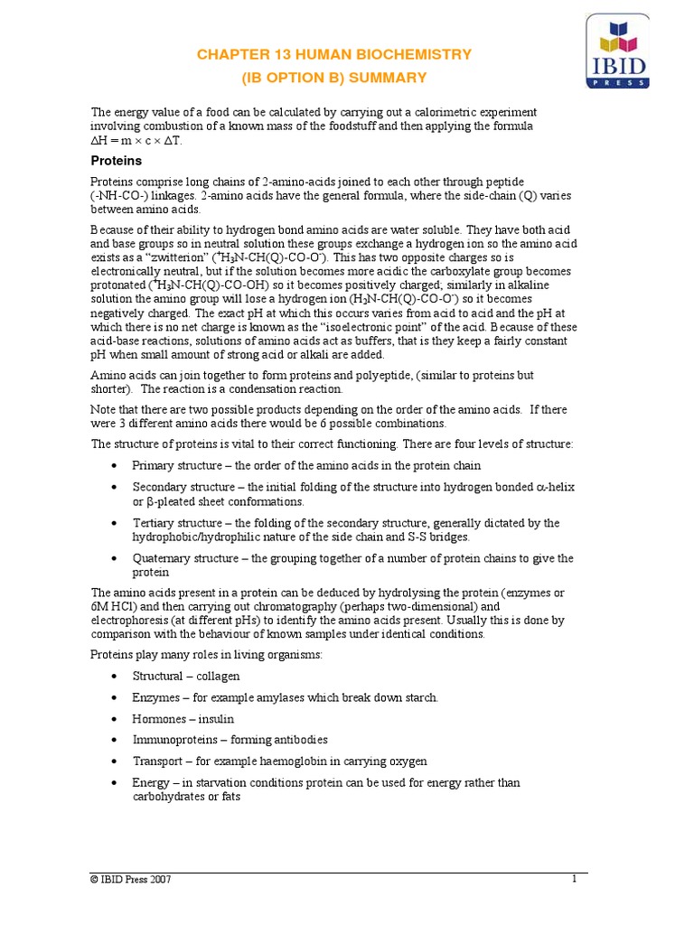 Chemistry Student CD IBID PRESS CH 13 Summary | PDF | Cellular ...