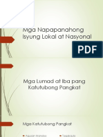 Mga Napapanahong Isyung Lokal at Nasyonal