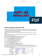 JLPT N5 - Verb List PDF