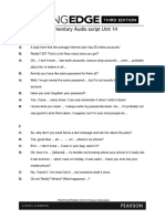 Elementary Audio Script Unit 14