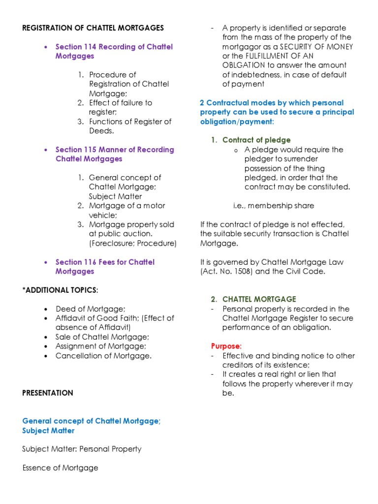 Understanding the Registration, Effects, and Foreclosure Process of