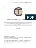 Itc On Translation and Adaptation of Tests PDF