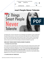 12 Things Smart People Never Tolerate