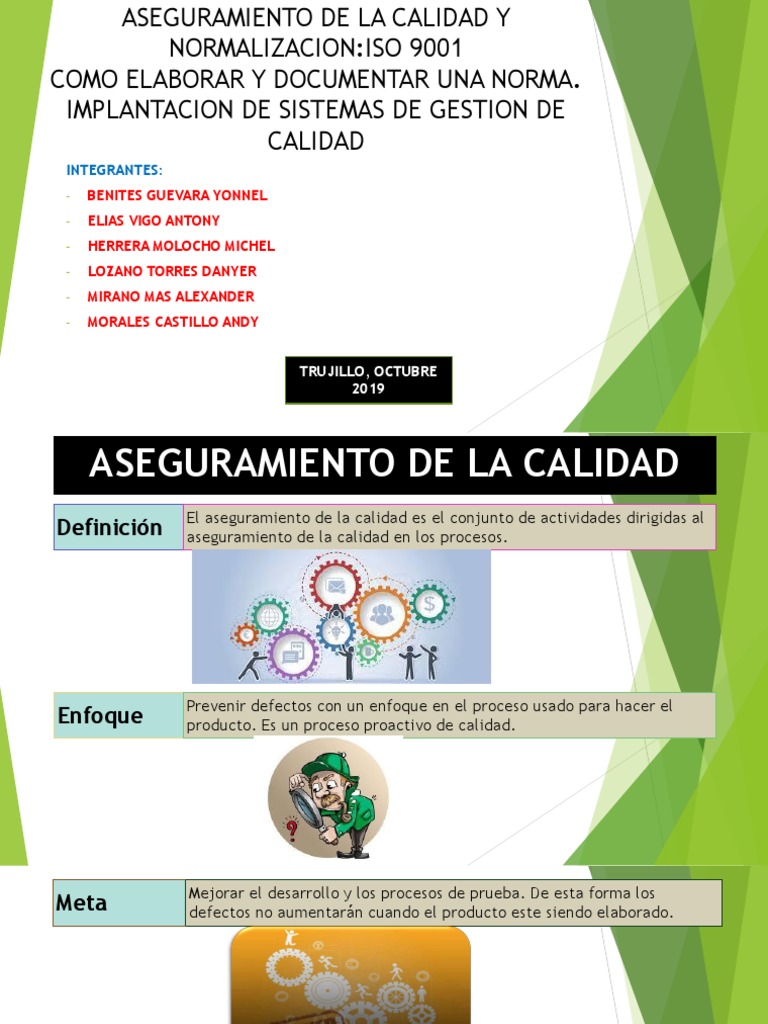 Aseguramiento de La Calidad 1 | PDF | Gestión de la calidad | Calidad ...
