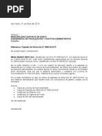 San Isidro, 01 de Abril Del 2019: Municipalidad Santiago de Surco Subgerencia de Fiscalización Y Coactiva Administrativa