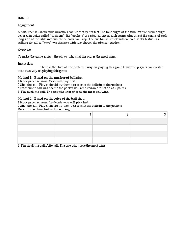 An Introduction to the Equipment, Rules, and Scoring Methods of ...