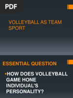 Volleyball as Team Sport 2018