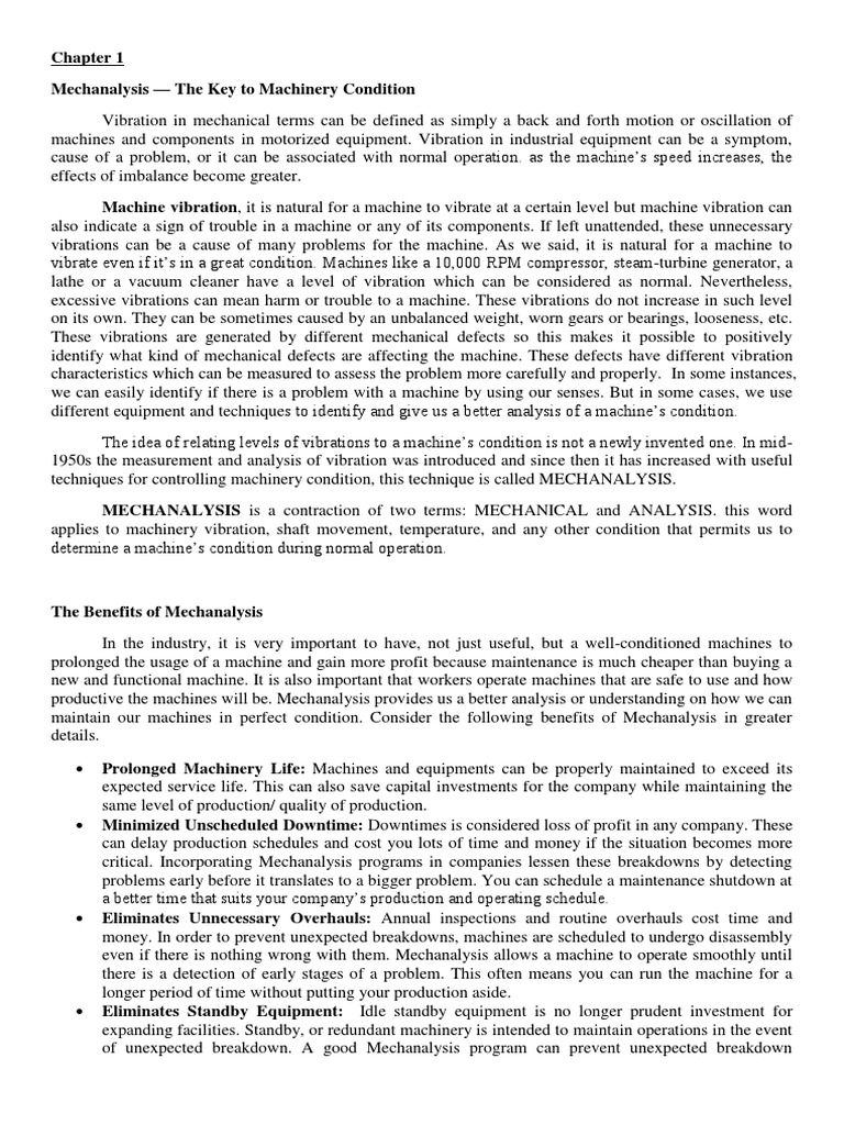 Mechanalysis | PDF | Data Analysis | Machines