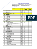 Detailed Bill of Quantities