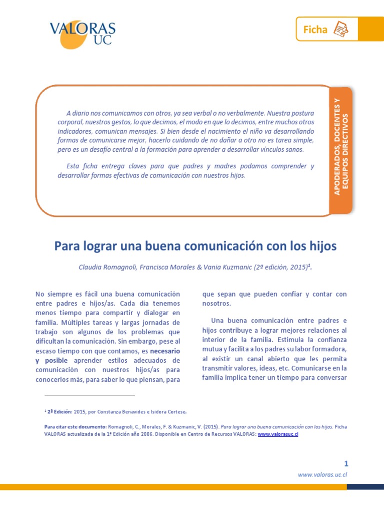 Claves para dialogar con hijos | PDF | Comunicación | Ira