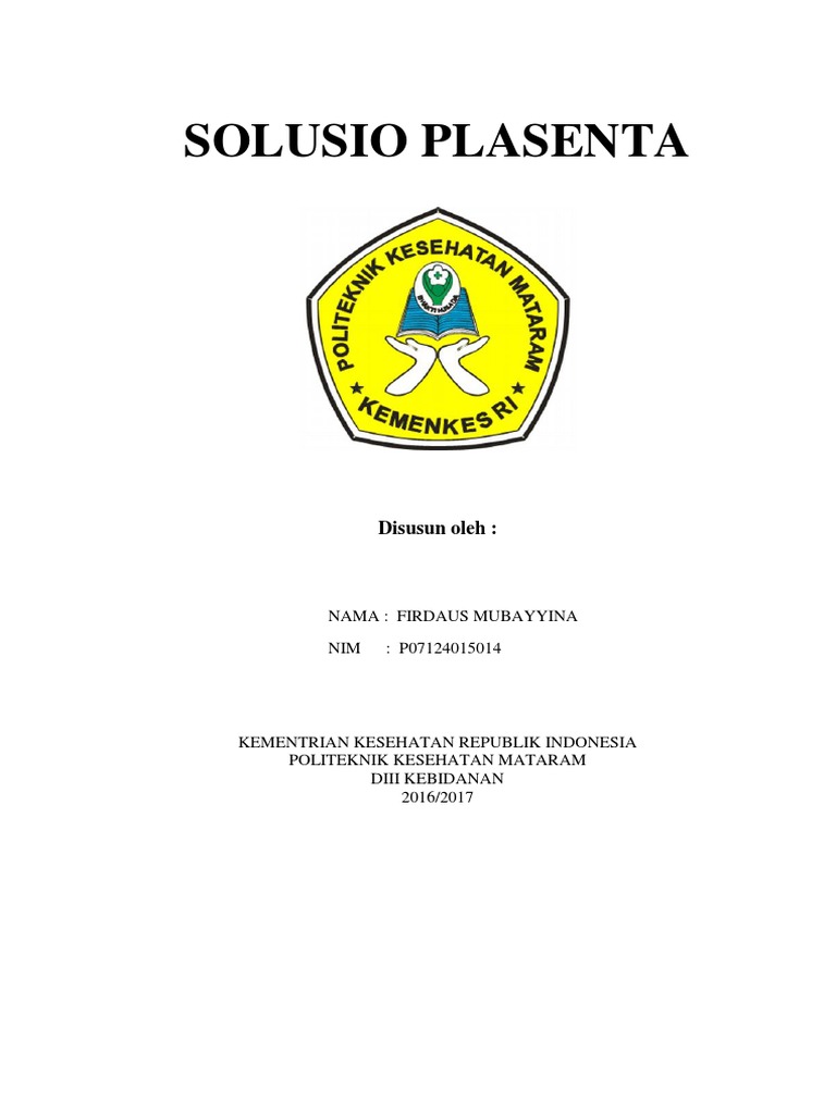FIRDAUS MUBAYYINA (Solusio Placenta) | PDF | Sains & Matematika