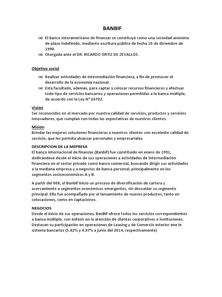 Banbif Pdf Cheque Tarjeta De Debito