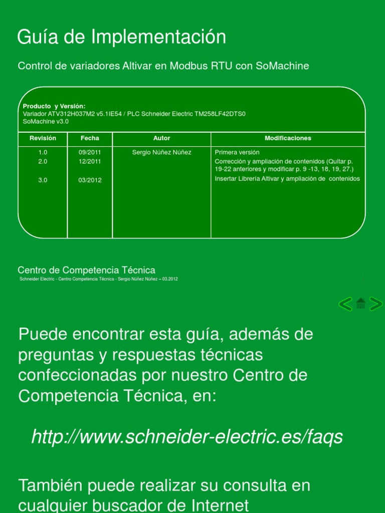 Guía de Implementación v3.0 - Control de Variadores Altivar en Modbus ...