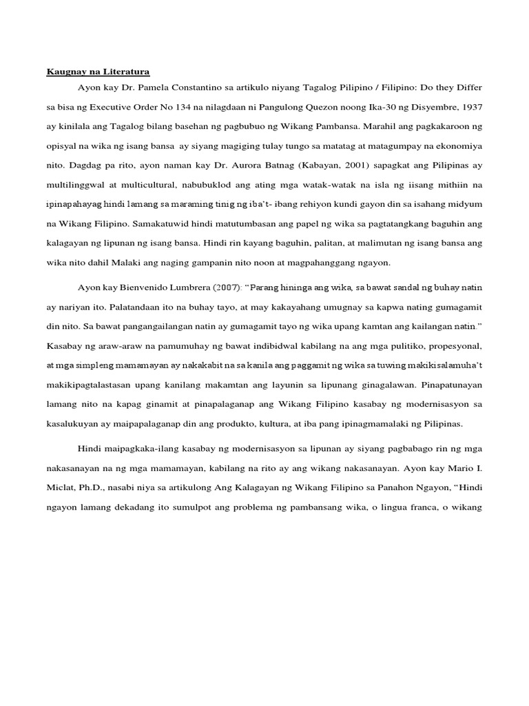 Kaugnay Na Literatura