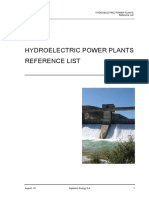 Hydroelectric Power Plants Reference List