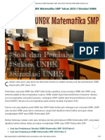 UNBK Matematika SMP Tahun 2019 (Sebagai Simulasi UNBK 2020) - Soal (WWW - Defantri .Com)