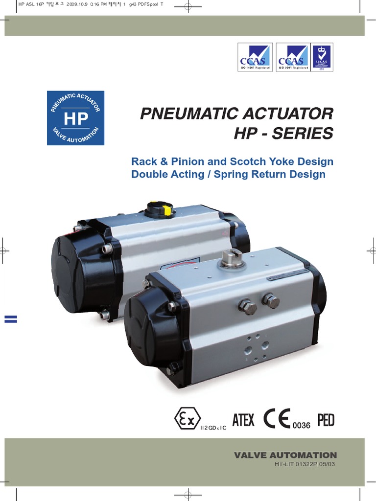 Pneumatic Actuator Design Overview | PDF | Piston | Washer (Hardware)