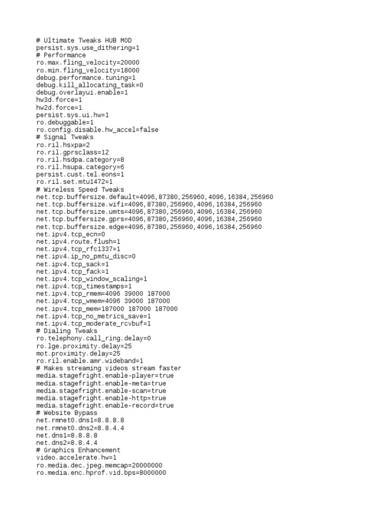Android Performance and Gaming Tweaks | PDF | Computer Architecture ...