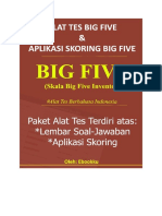 Psikotes BIG FIVE Lengkap Dengan Aplikasi Skoringnya