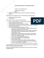 Respuestas Psicopatológicas Asociada Al Traumatismo Psíquico