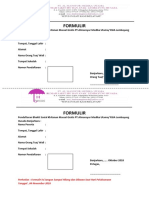 FORMULIR Pendaftaran Khitanan Massal