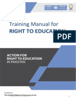 Training Manual For: Right To Education