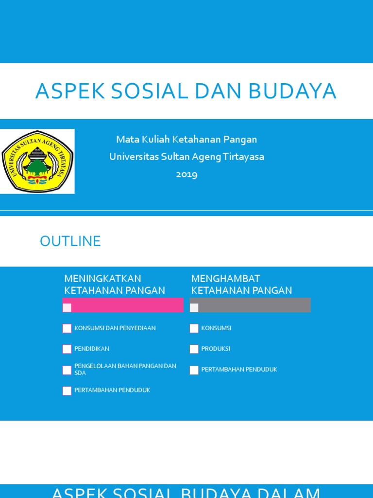 Aspek Sosial Budaya Ketahanan Pangan | PDF | Ilmu Sosial