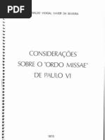 Consideracoes Sobre o Ordo Missae Formato Original