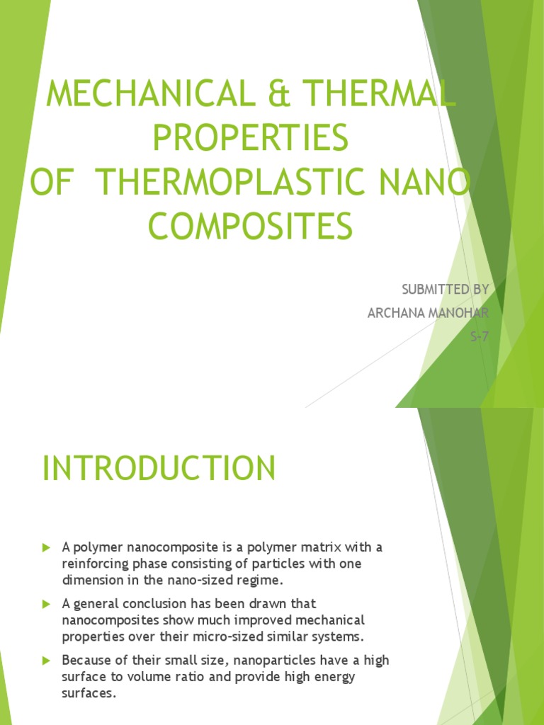 Mechanical Properties of Nano Composites | PDF | Thermogravimetric ...