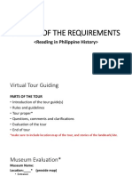 Format of The Requirements