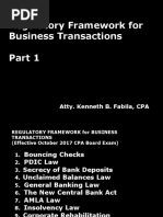 Regulatory Framework For Business Transactions: Atty. Kenneth B. Fabila, CPA