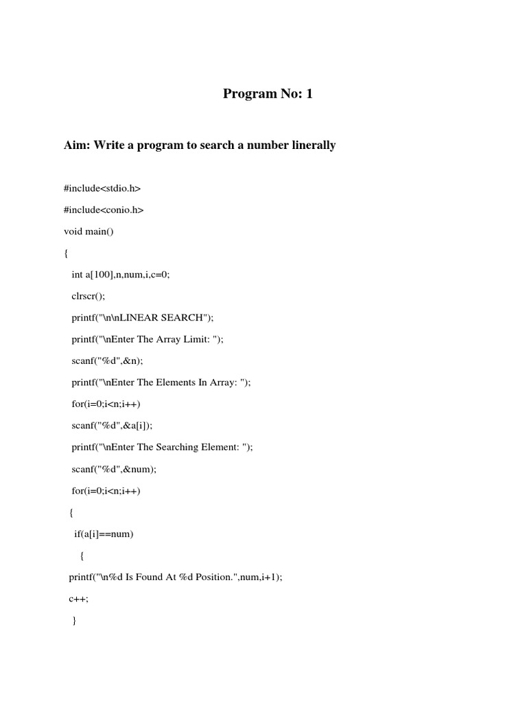 Implementing Linear, Binary, Bubble, Insertion, Merge, Quick and ...