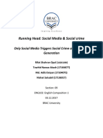 Running Head: Social Media & Social Crime