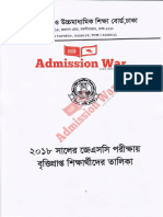 Dhaka Board JSC Scholarship Result PDF