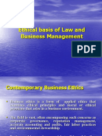 The Ehtical Basis of Law and Business Management