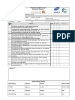 Installation of Sprinkler Piping System Checklist: Item No. Activity Yes No N/A Remarks