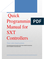 Quick Programming Manual For SXT Controllers: Timer Valve Based Systems