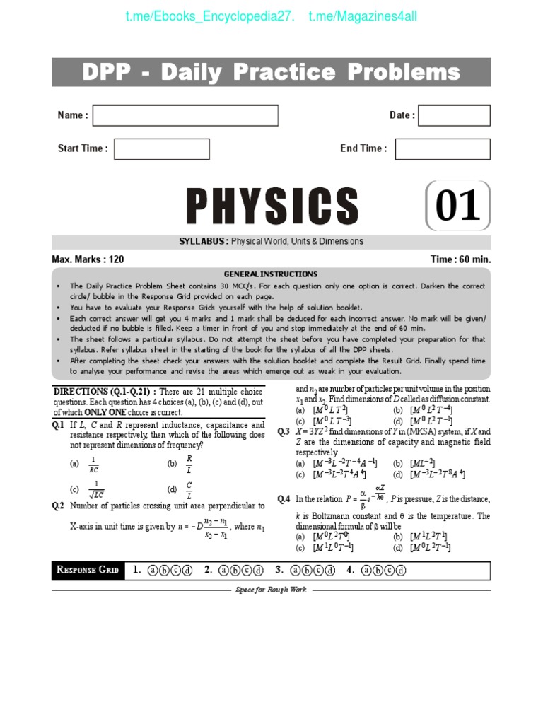 Dpp 1 Physical World Units Dimensions Speed Of Light Electronvolt