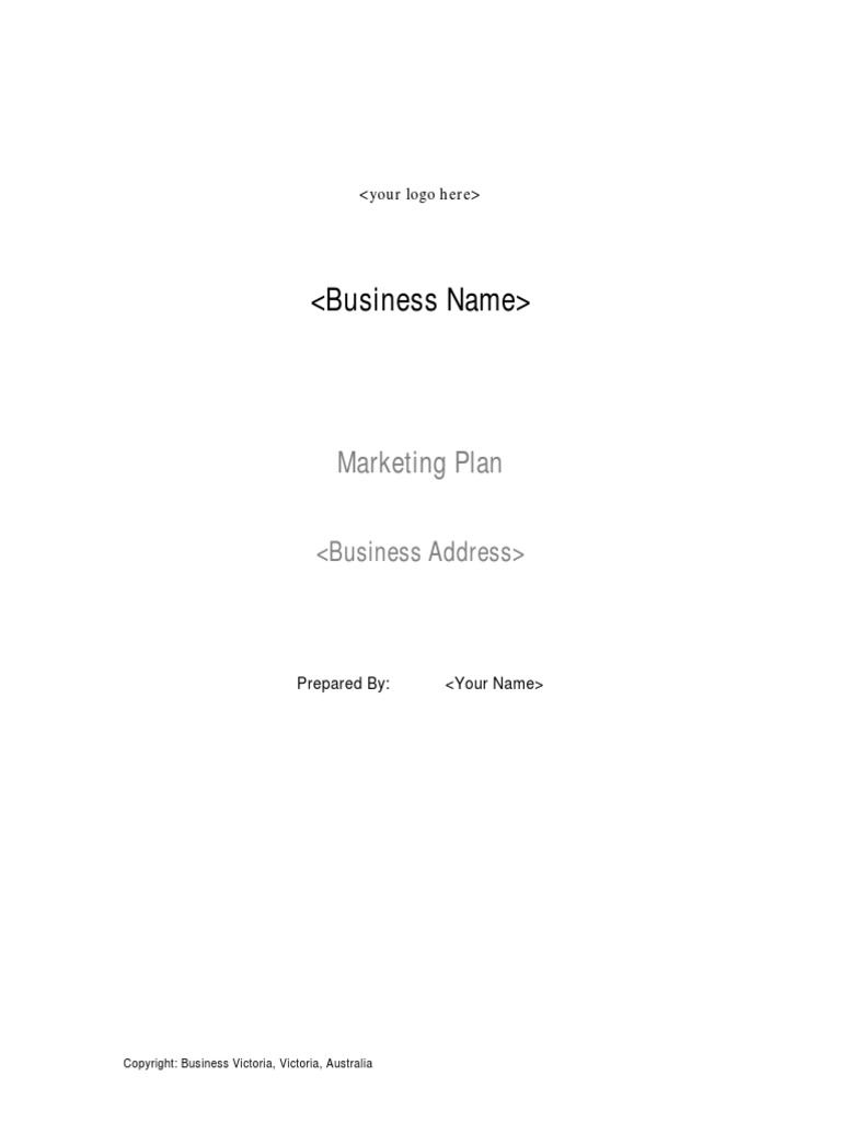 Business Marketing Plan Template PDF | PDF | Bed And Breakfast | Tourism