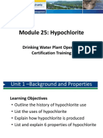 Module 25: Hypochlorite: Drinking Water Plant Operator Certification Training